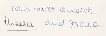 Lot #274 Princess Diana and King Charles III Typed Letter Signed - Image 2