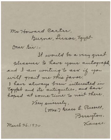 Lot #355 Howard Carter Signature - Image 2