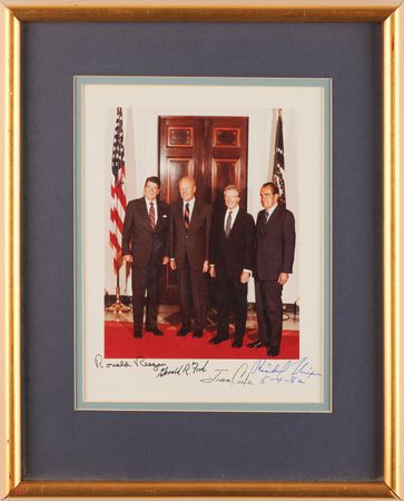 Lot #69 Four Presidents Signed Photograph - Image 1