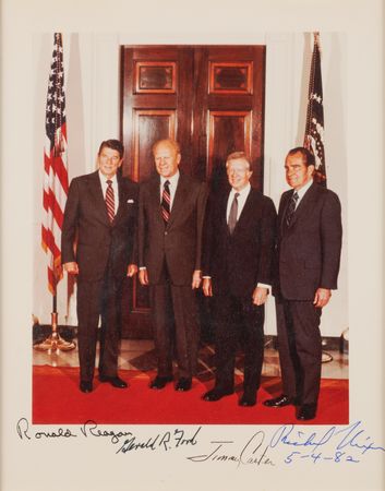 Lot #69 Four Presidents Signed Photograph - Image 2