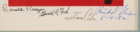 Lot #69 Four Presidents Signed Photograph - Image 3