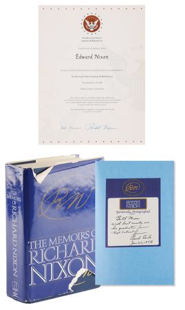 Lot #164 Richard Nixon (2) Signed Items Presented to Family Members - Image 1