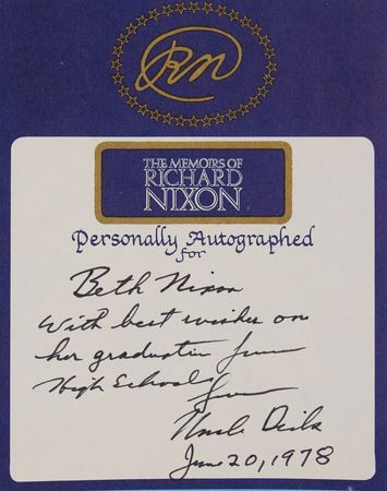 Lot #164 Richard Nixon (2) Signed Items Presented to Family Members - Image 2