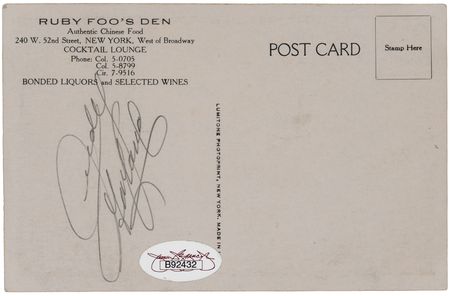 Lot #763 Judy Garland Signature - Image 1
