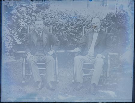 Lot #201 Theodore Roosevelt and Charles W. Fairbanks Original Glass Negative - Image 1