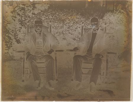 Lot #201 Theodore Roosevelt and Charles W. Fairbanks Original Glass Negative - Image 2