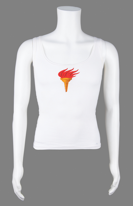 Lot 3317 Melbourne 1956 Summer Olympics Official Torchbearer Tank Top Shirt