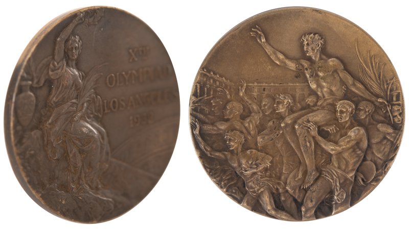 Lot 3069 Los Angeles 1932 Summer Olympics Gold Winner's Medal with Box