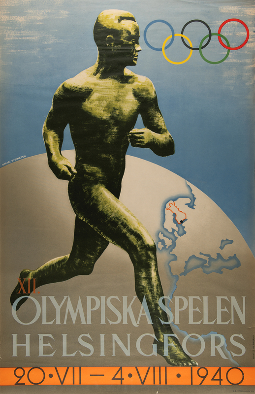 Lot 3256 Helsinki 1940 Summer Olympics Poster [Canceled Games]