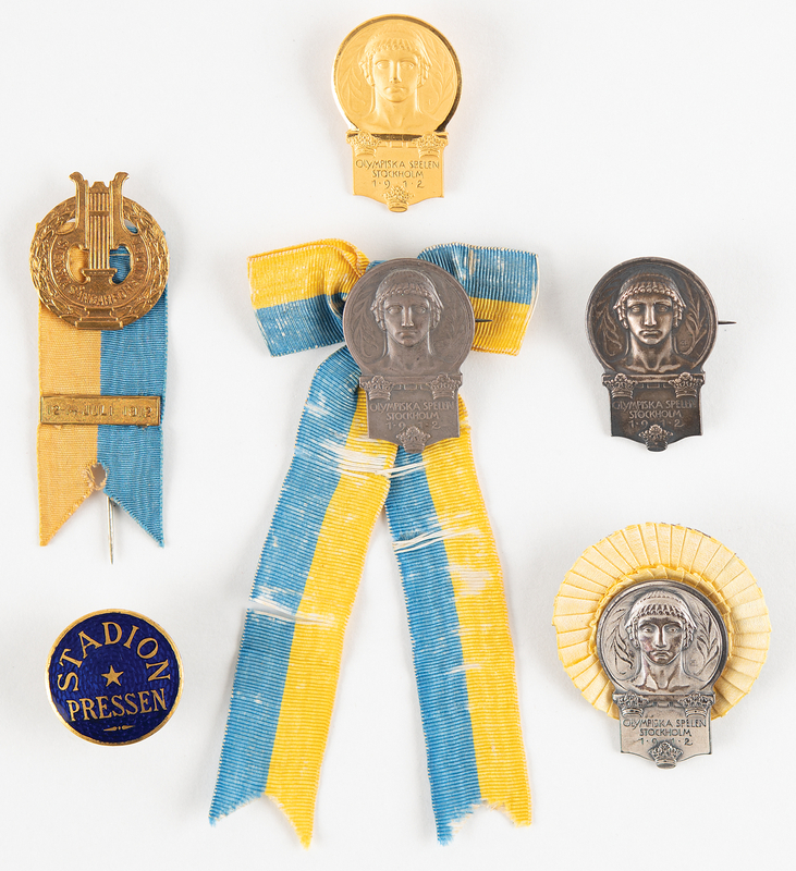 Lot 3185 Stockholm 1912 Olympics (6) Badges