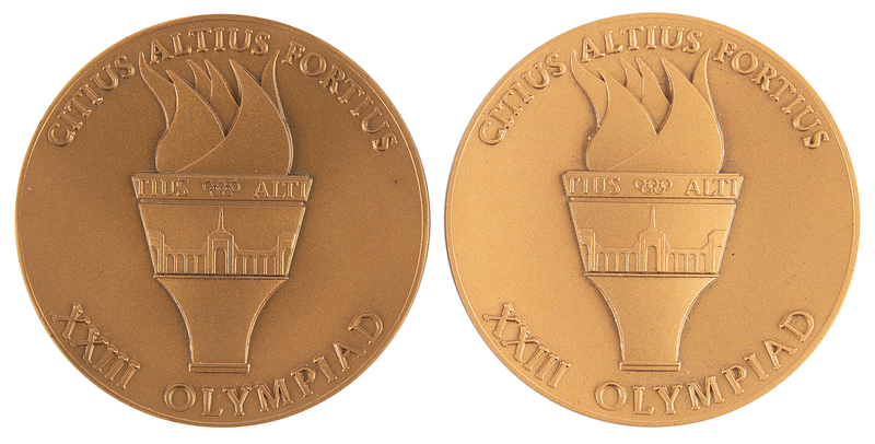 Lot 3151 Los Angeles 1984 Summer Olympics (2) Participation Medals