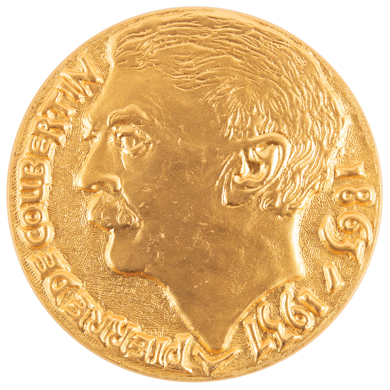 Lot 3334 French IOC 90th Anniversary Medal Presented to Prime Minister Pierre Mauroy