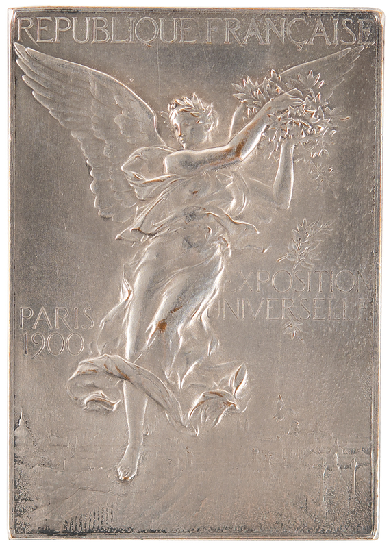 Lot 3114 Paris 1900 Olympics Silvered Bronze Participation Medal for Physical Exercises