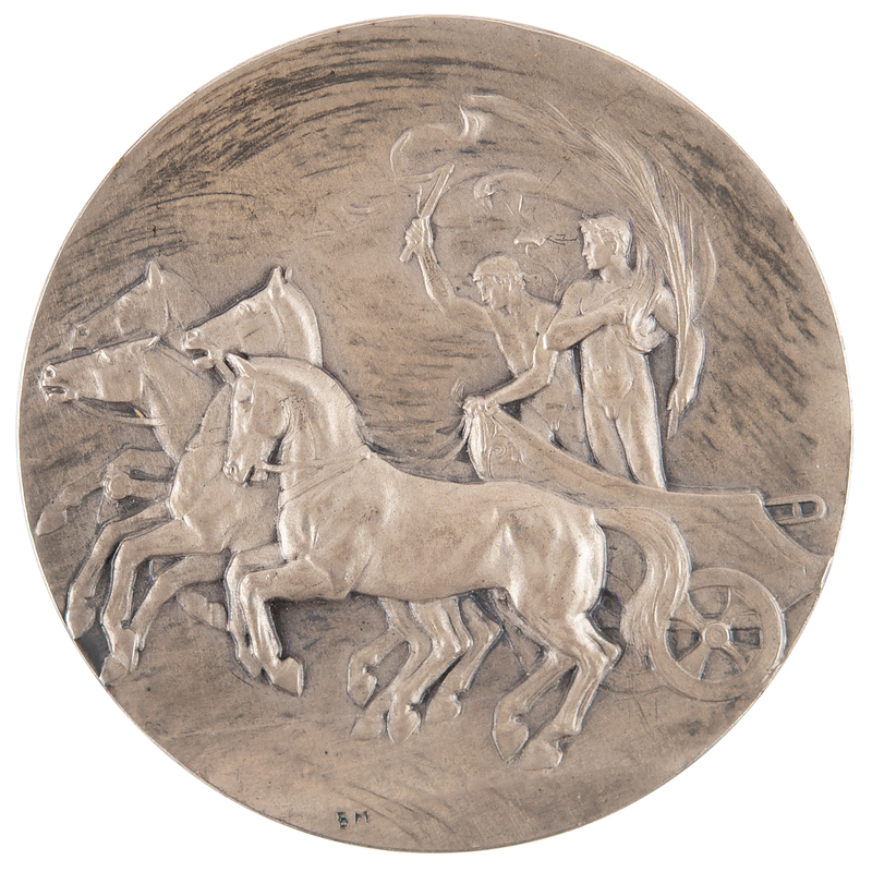 Lot 3120 London 1908 Olympics Silvered Bronze Participation Medal