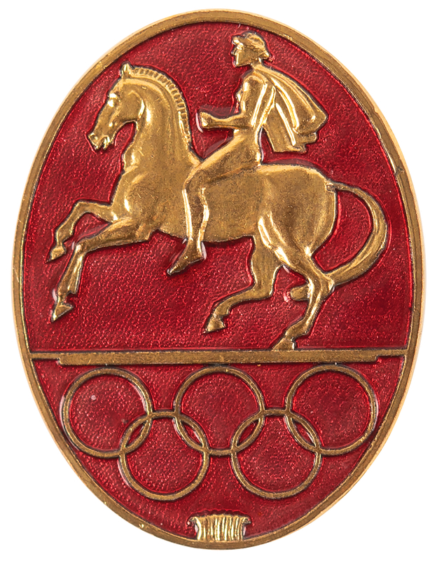 Lot 3211 Stockholm 1956 Summer Olympics Competitor's Badge
