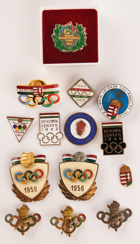 Lot 3244 Hungarian Olympic Team Collection of (13) Pins