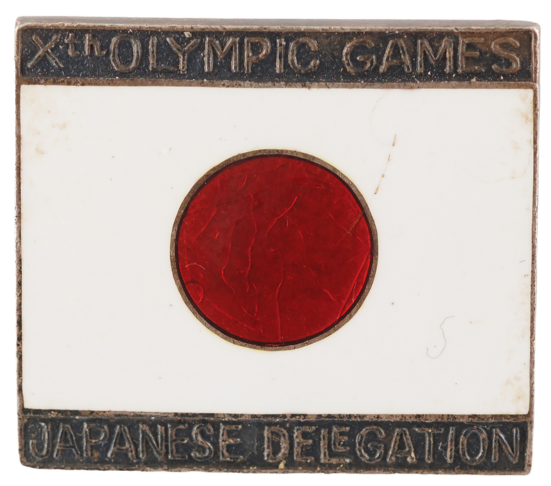 Lot 3197 Los Angeles 1932 Summer Olympics Japanese NOC Badge