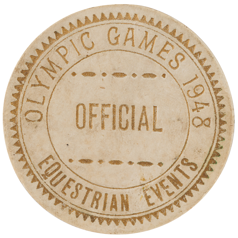 Lot 3204 London 1948 Summer Olympics Equestrian Official's Badge