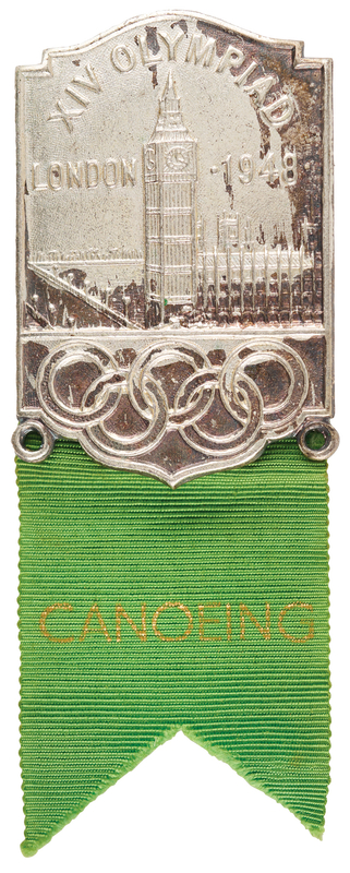 Lot 3205 London 1948 Summer Olympics Canoeing Official's Participation Badge
