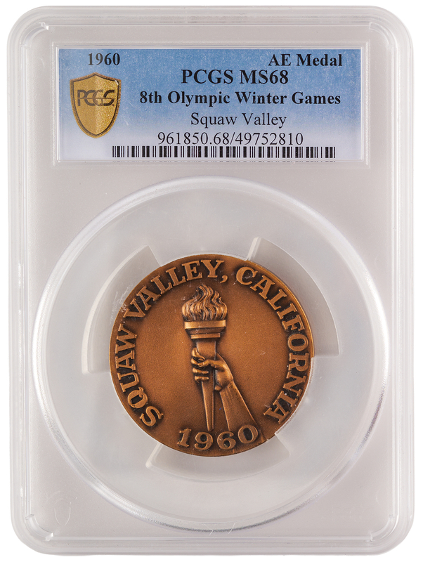 Lot 3142 Squaw Valley 1960 Winter Olympics Participation Medal - PCGS MS68