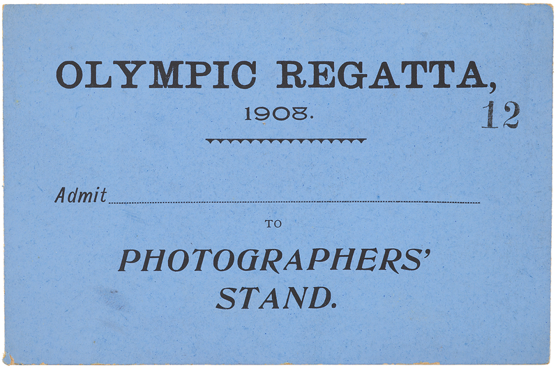Lot 3182 London 1908 Olympics Photographer's Press Pass