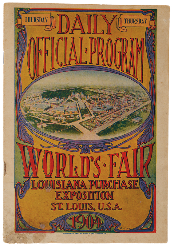 Lot 3262 St. Louis 1904 Olympics Program (July 21, 1904)