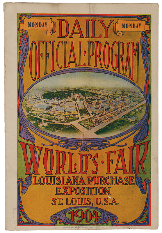 Lot 3263 St. Louis 1904 Olympics Program (August 8, 1904)