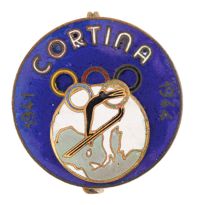 Lot 3251 Cortina 1944 Winter Olympics Pin [Canceled Games]