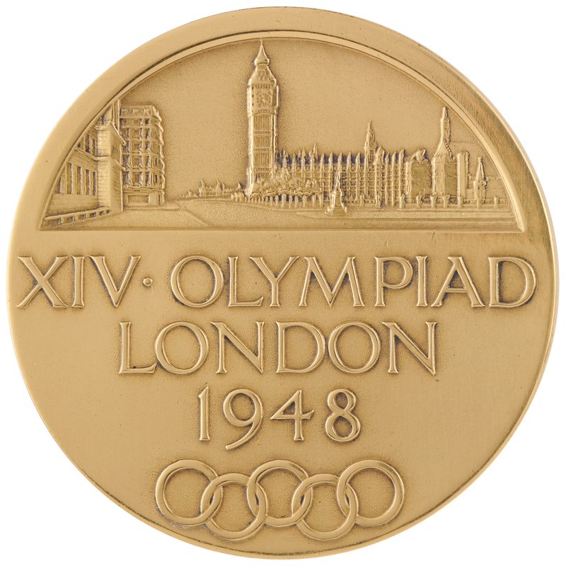 Lot 3135 London 1948 Summer Olympics Gilt Bronze Participation Medal