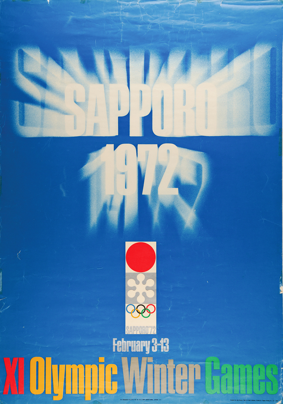Lot 3258 Sapporo 1972 Winter Olympics Poster (28.5˝ x 40.75˝)