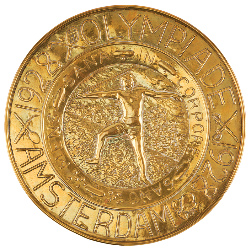 Lot 3307 Amsterdam 1928 Summer Olympics Brass Wall Plate
