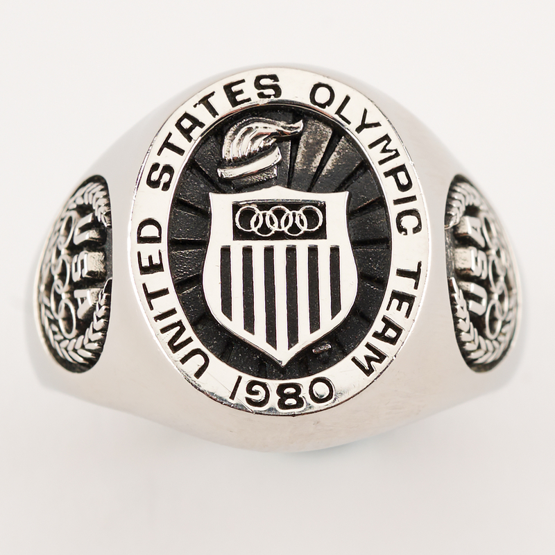 Lot 3330 1980 United States Olympic Team Ring - Lake Placid and Moscow