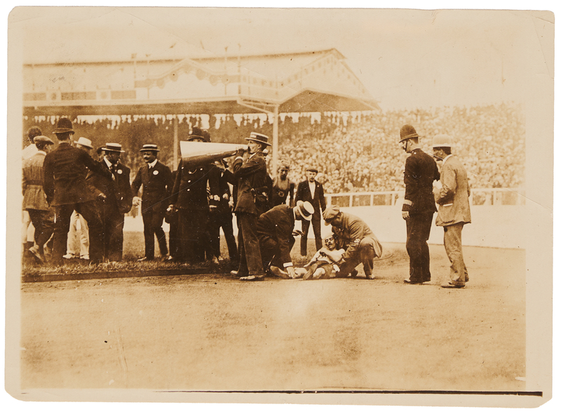 Lot 3303 London 1908 Olympics Original Marathon Photograph of Dorando Pietri