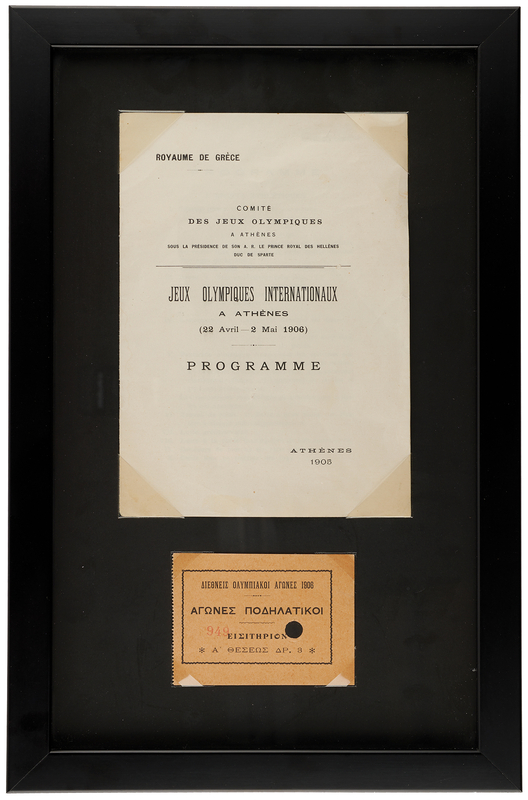 Lot 3286 Athens 1906 Intercalated Olympics Ticket and Program