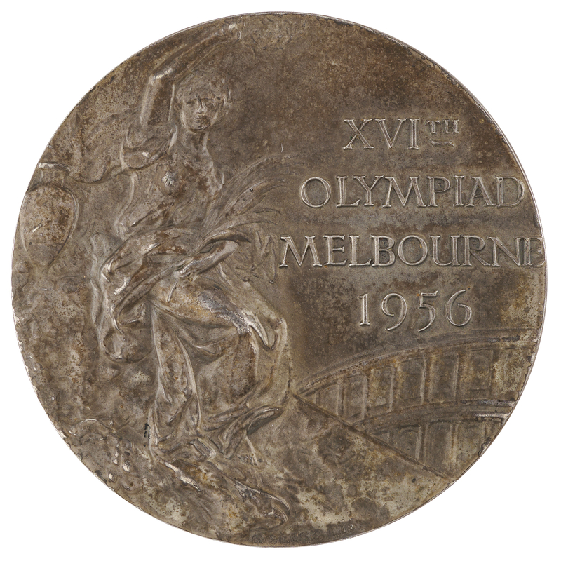 Lot 3077 Melbourne 1956 Summer Olympics Silver Winner's Medal for Football