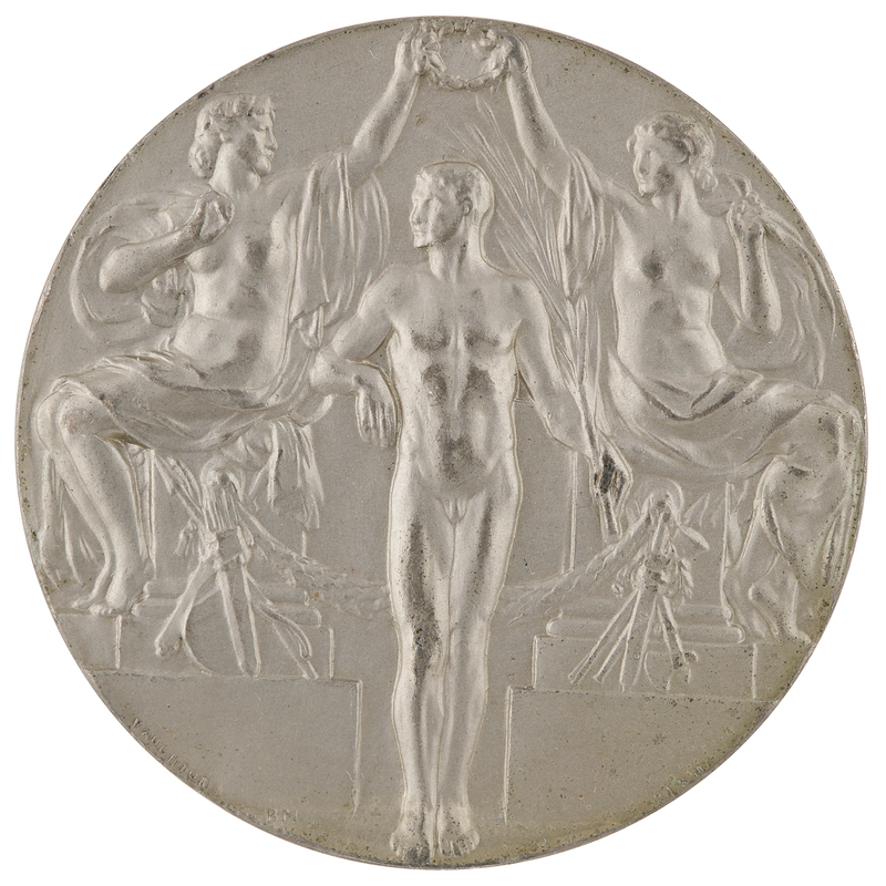 Lot 3060 Stockholm 1912 Olympics Aluminum Souvenir Winner's Medal