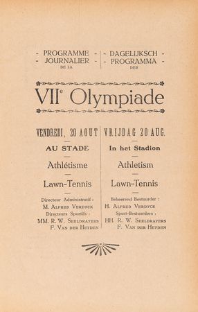 Lot #3270 Antwerp 1920 Olympics Daily Program - Image 2