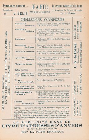Lot #3270 Antwerp 1920 Olympics Daily Program - Image 3
