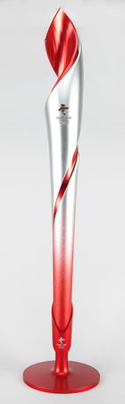 Lot #3036 Beijing 2022 Winter Olympics Torch and Display Base - Image 1