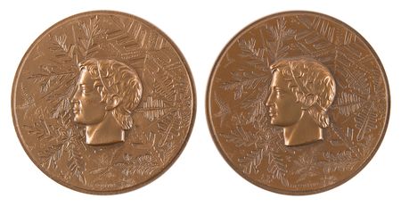 Lot #3145 Grenoble 1968 Winter Olympics (2) Participation Medals - Image 1