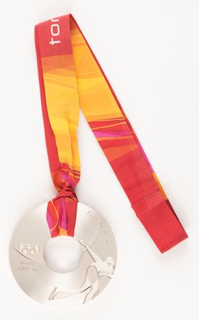 Lot #3100 Torino 2006 Winter Olympics Silver Winner's Medal for Men's Speed Skating - Unawarded - Image 4