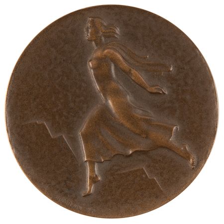 Lot #3130 St. Moritz 1948 Winter Olympics Bronze Participation Medal - Image 1