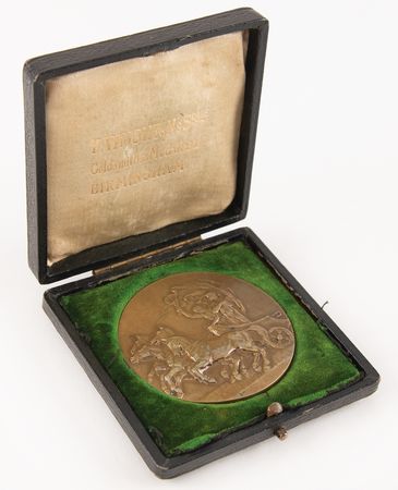 Lot #3119 London 1908 Olympics Gilt Bronze Participation Medal - Image 3