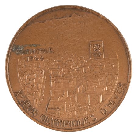 Lot #3146 Grenoble 1968 Winter Olympics Bronze Participation Medal - Image 2