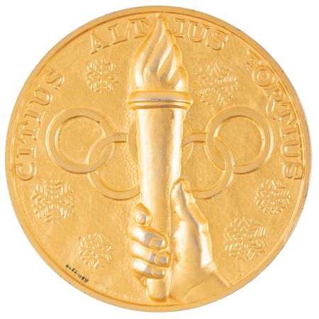 Lot #3072 St. Moritz 1948 Winter Olympics Collection of (3) Winner's Medals: Gold, Silver, and Bronze - Image 2