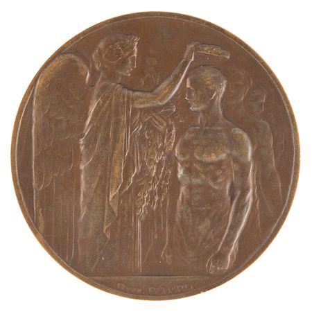 Lot #3125 Paris 1924 Summer Olympics Bronze Participation Medal - Image 1