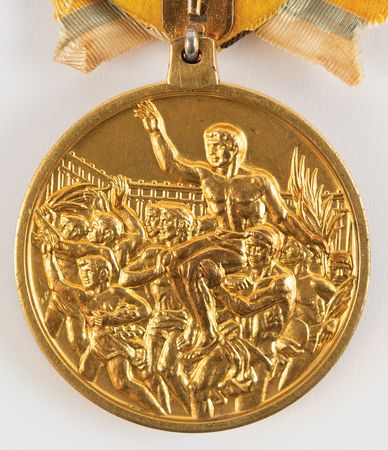 Lot #3080 Tokyo 1964 Summer Olympics Gold Winner's Medal for Fencing - Image 4