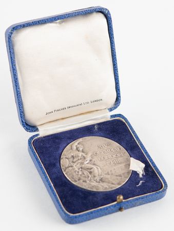 Lot #3074 London 1948 Summer Olympics Silver Winner's Medal - Image 4