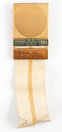 Lot #3225 Tokyo 1964 Summer Olympics NOC Badge - Image 1