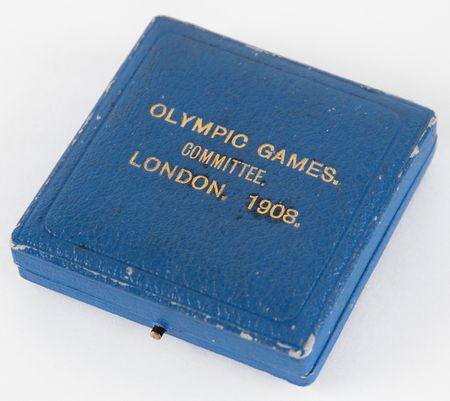 Lot #3120 London 1908 Olympics Silvered Bronze Participation Medal - Image 3